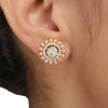 Ruhani Round Earring Black Studs