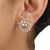 Ruhani Gold Plated  Earring Flower Studs