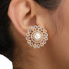 Ruhani Gold Plated Earring Flower Studs