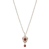 Gemstone Ruby 22k Gold Plated Pendant Set