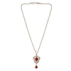Gemstone Ruby 22k Gold Plated Pendant Set