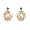 Gemstone Kalindi 22k Gold Plated Pendant Set