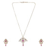 Gemstone Kamari 22k Gold Plated Pendant Set