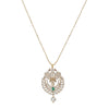 Gemstone Kangana 22k Gold Plated Pendant Set