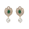 Gemstone Kangana 22k Gold Plated Pendant Set