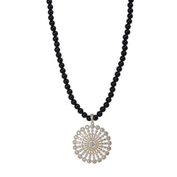 Gemstone 22k Gold Plated Pendant Set