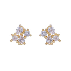 22k Gold Plated Ziya Amber Studs