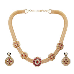 22k Gold Plated Divyam Evashi Necklace Set