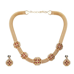 22k Gold Plated Divyam Pranvi Necklace Set