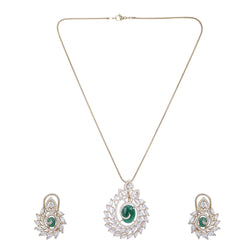 22k Gold Plated Nyra Falguni Pendant Set