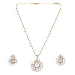 22k Gold Plated Nyra Writisha Pendant Set