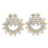 Ruhani Gold Plated  Earring Flower Studs