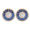 Ruhani Blue Round Earring Studs