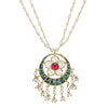 SANKRANTI KUNDAN PENDANT PEACOCK SET