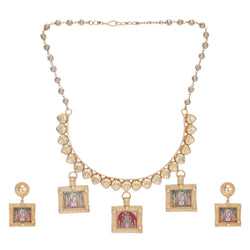 22k Gold Plated Krishna Bhavya Necklace Set