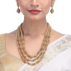 Vernika south gold plated necklace set