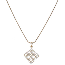 22k Gold Plated  Tribhujika Pendant Set