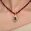 Ujjwal Zircon Rupa Pendant Set