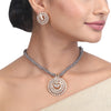 Ujjwal Zircon Hansa Pendant Set