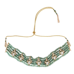 22k Gold Plated Teej Spatika Choker Set