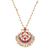 22k Gold Plated Teej Darpanika Pendant Set
