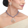 Ujjwal Akshita Zircon Pendant Set