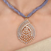 Ujjwal Akshita Zircon Pendant Set