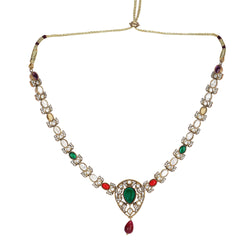 22k Gold Plated Teej Kokila Pendant Set