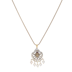 22k Gold Plated Amolya Hemalika Pendant Set