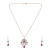 22k Gold Plated Amolya Raktima Pendant Set