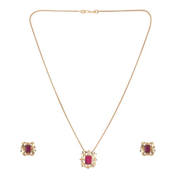 22k Gold Plated Amolya Vedhika Pendant Set