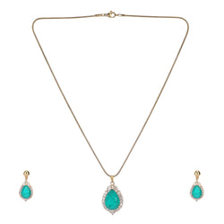 22k Gold Plated Amolya Ravya Pendant Set