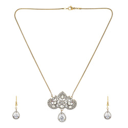 22k Gold Plated Amolya Aabhaari Pendant Set