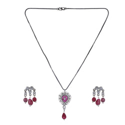 22k Gold Plated Amolya Ruhira Pendant Set