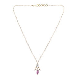 Sparsh 22k Gold Plated Ruby Pendant