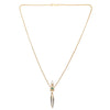 Sparsh 22k Gold Plated Fresh Water Pearl, Green Onyx Pendant