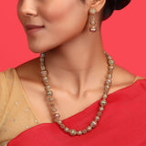 Swarnam - Gold Strings Aaisa Necklace Set