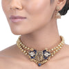 GULUBAND Zhanvi kundan choker set