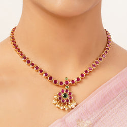 22k Gold Plated Sunheri Vastra Necklace Set