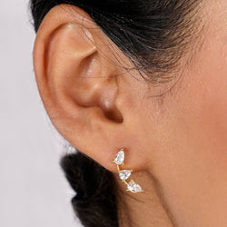 22k Gold Plated Ziya Mist Studs