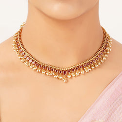 22k Gold Plated Sunheri Vaidehi Necklace Set