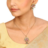 22k Gold Plated Sampada Gaurilekha Pendant set