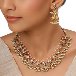 22k Gold Plated Kanchan Kanchali Necklace Set