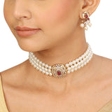 22k Gold Plated Sampada Hemakshi Choker set