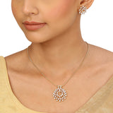 22k Gold Plated Sampada Hemarekha Pendant set