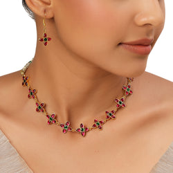 22k Gold Plated Kanchan Madhushree Necklace Set