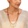 22k Gold Plated Kanchan Navaratna Necklace Set