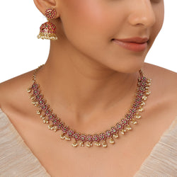 22k Gold Plated Kanchan Parameshwari Necklace Set