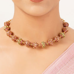 22k Gold Plated Sunheri Gulnaar Necklace Set