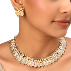 22k Gold Plated Kanchan Aparna Necklace Set